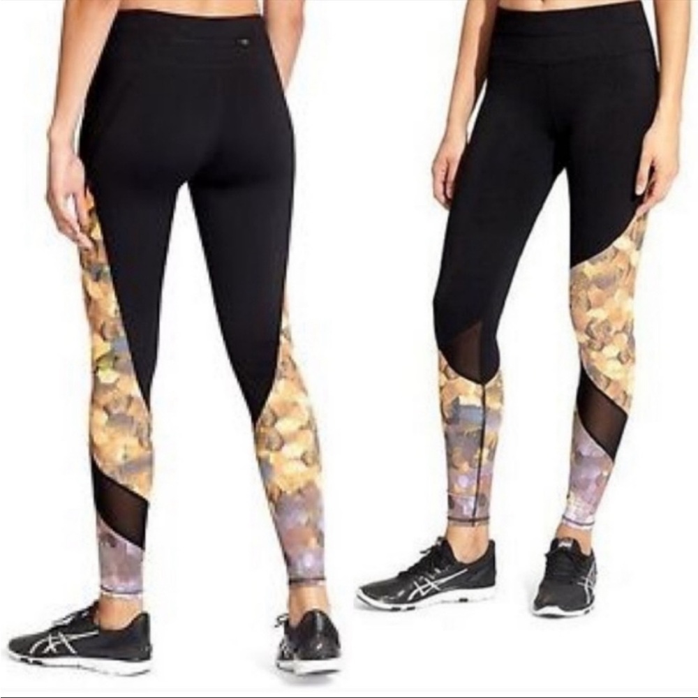 Athleta Sonar Asymmetrical Mesh Sonar Leggings Honeycomb. Size Small